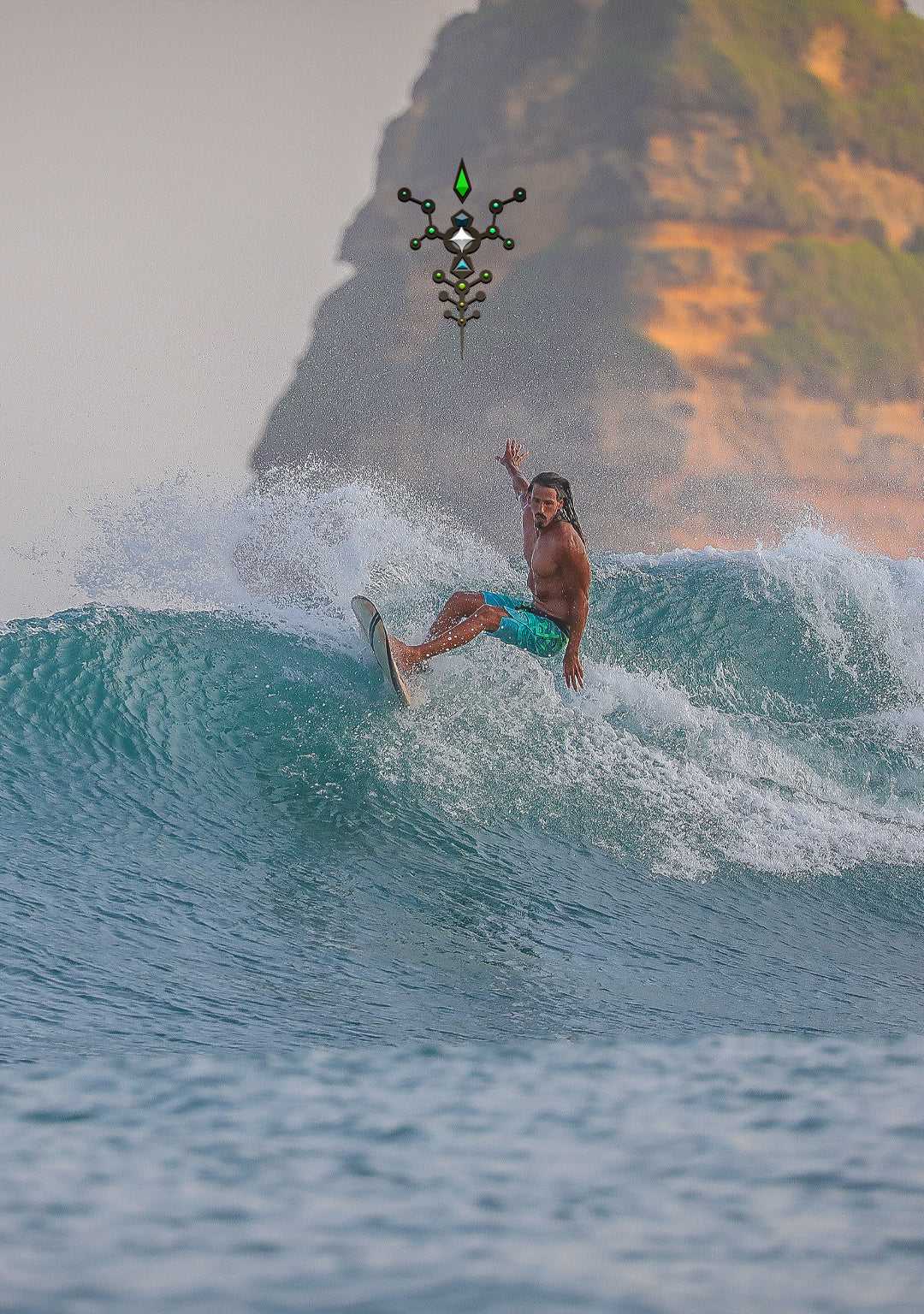 Boardshort Men / Fast Dry - Green KRAKEN