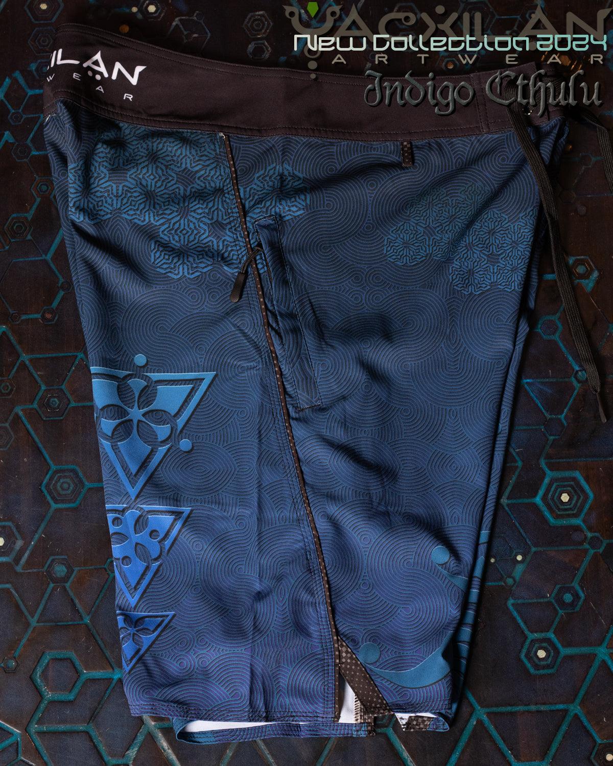 Boardshort Men / Fast Dry - Indigo CTHULU - Yacxilan Artwear