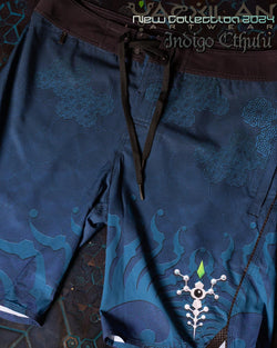 Boardshort Men / Fast Dry - Indigo CTHULU - Yacxilan Artwear