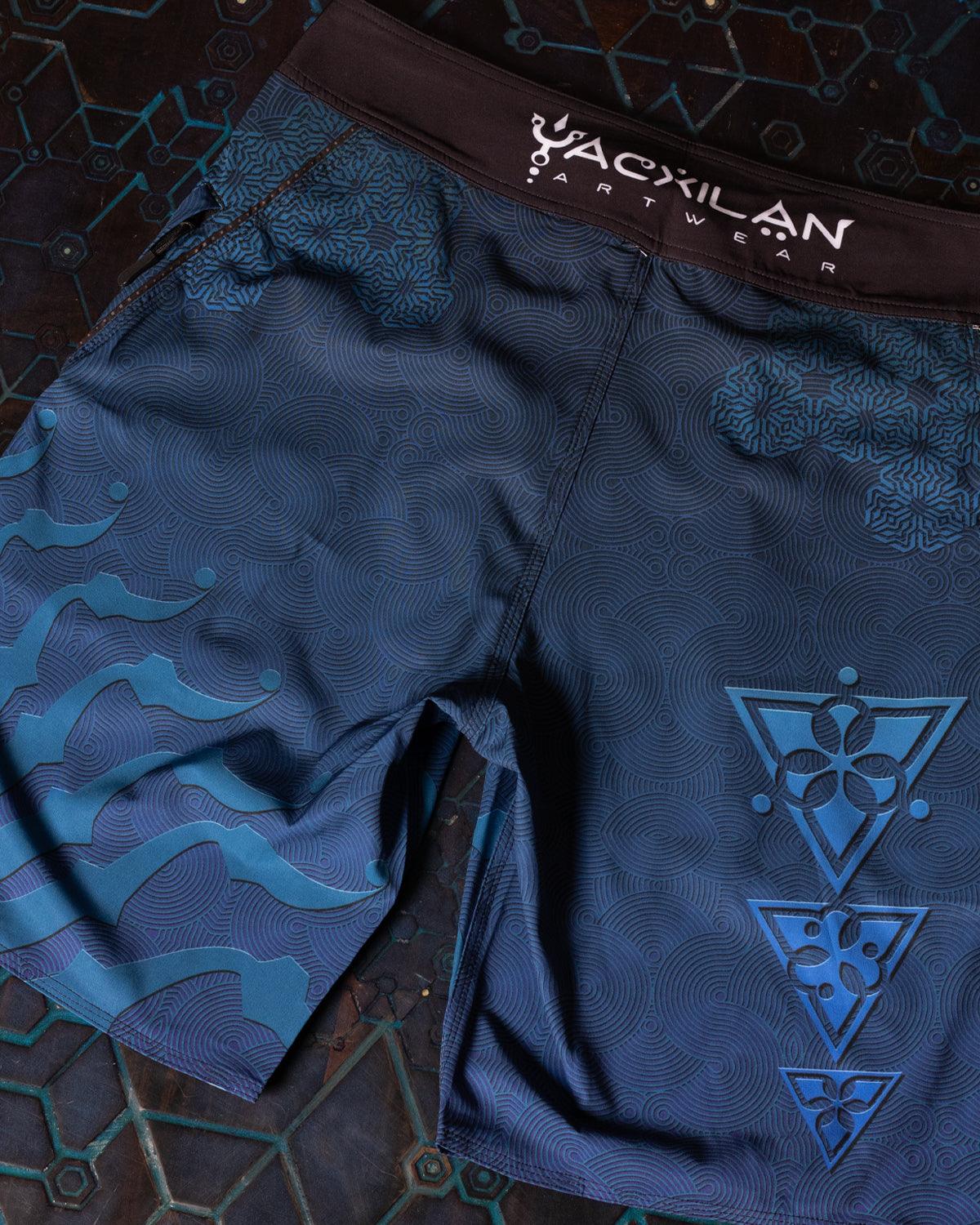 Boardshort Men / Fast Dry - Indigo CTHULU - Yacxilan Artwear