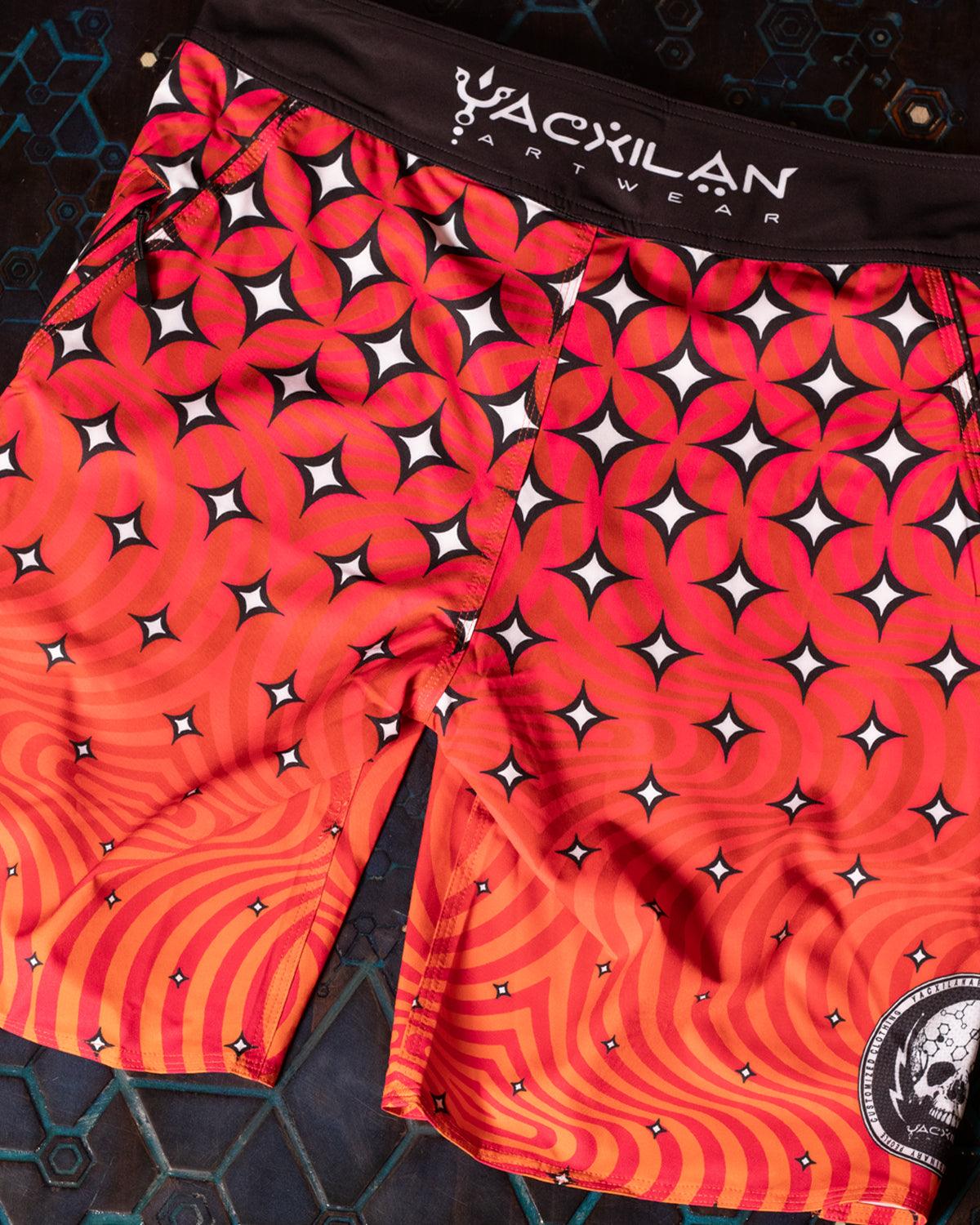 Boardshort Men / Fast Dry - Orange VULKAN - Yacxilan Artwear