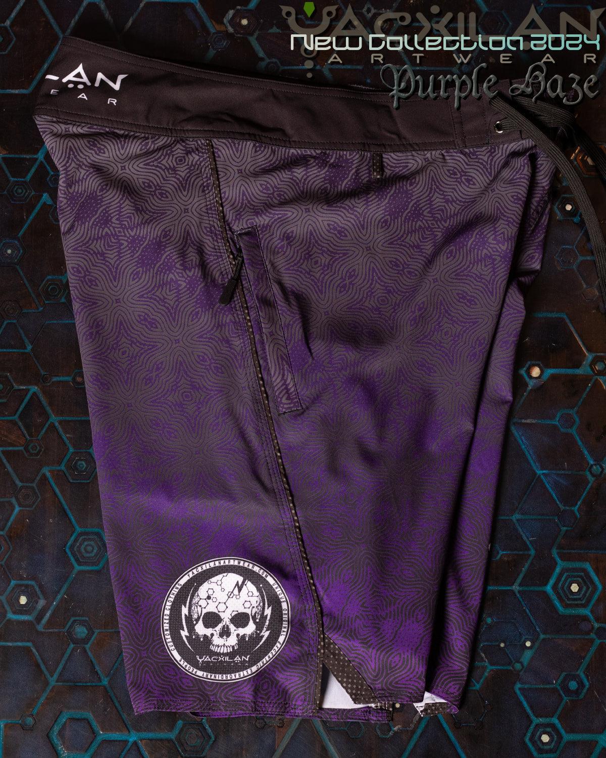 Boardshort Men / Fast Dry - Purple HAZE - Yacxilan Artwear