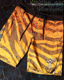 Boardshort Men / Fast Dry - Yellow BUMBLE - Yacxilan Artwear