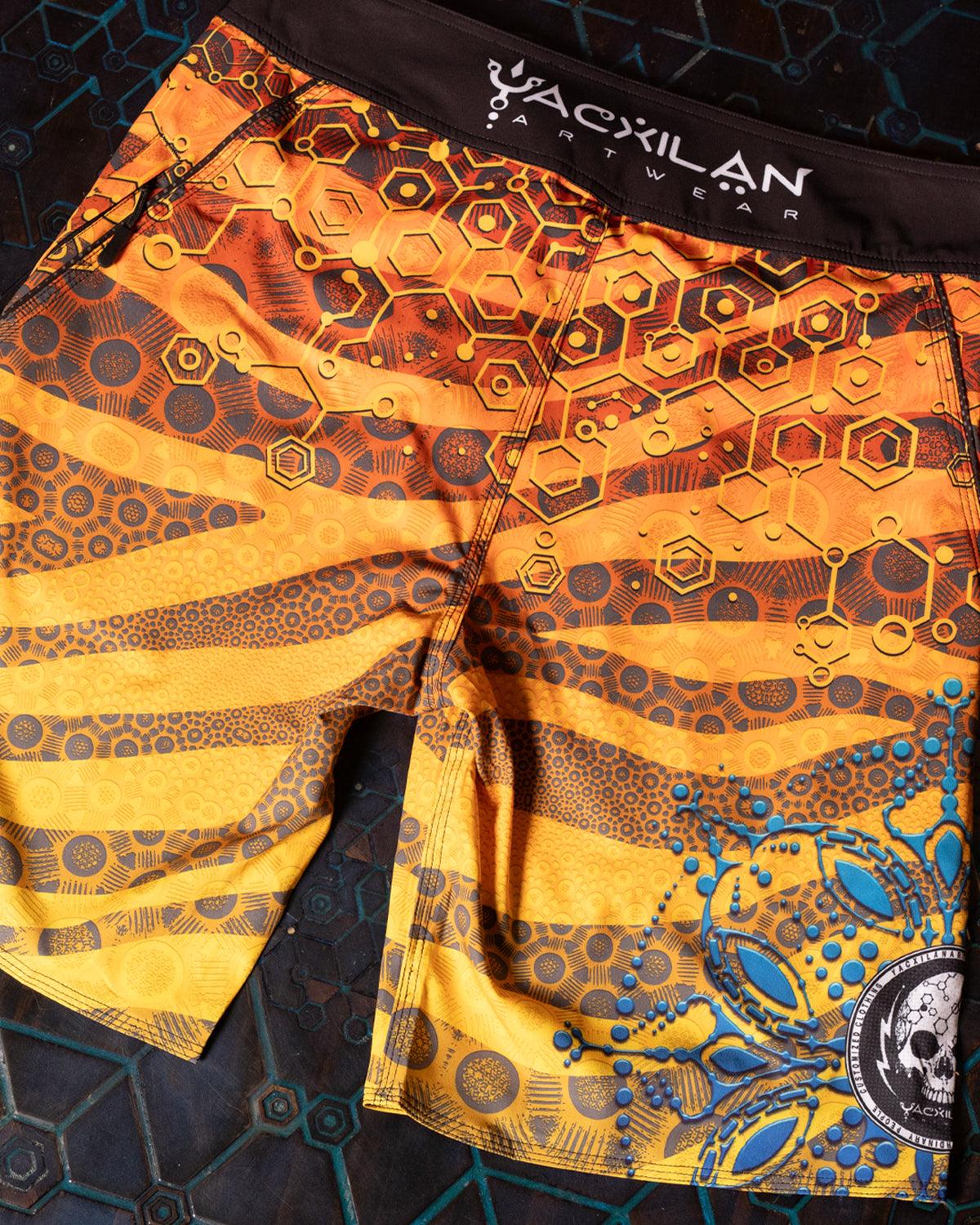 Boardshort Men / Fast Dry - Yellow BUMBLE - Yacxilan Artwear