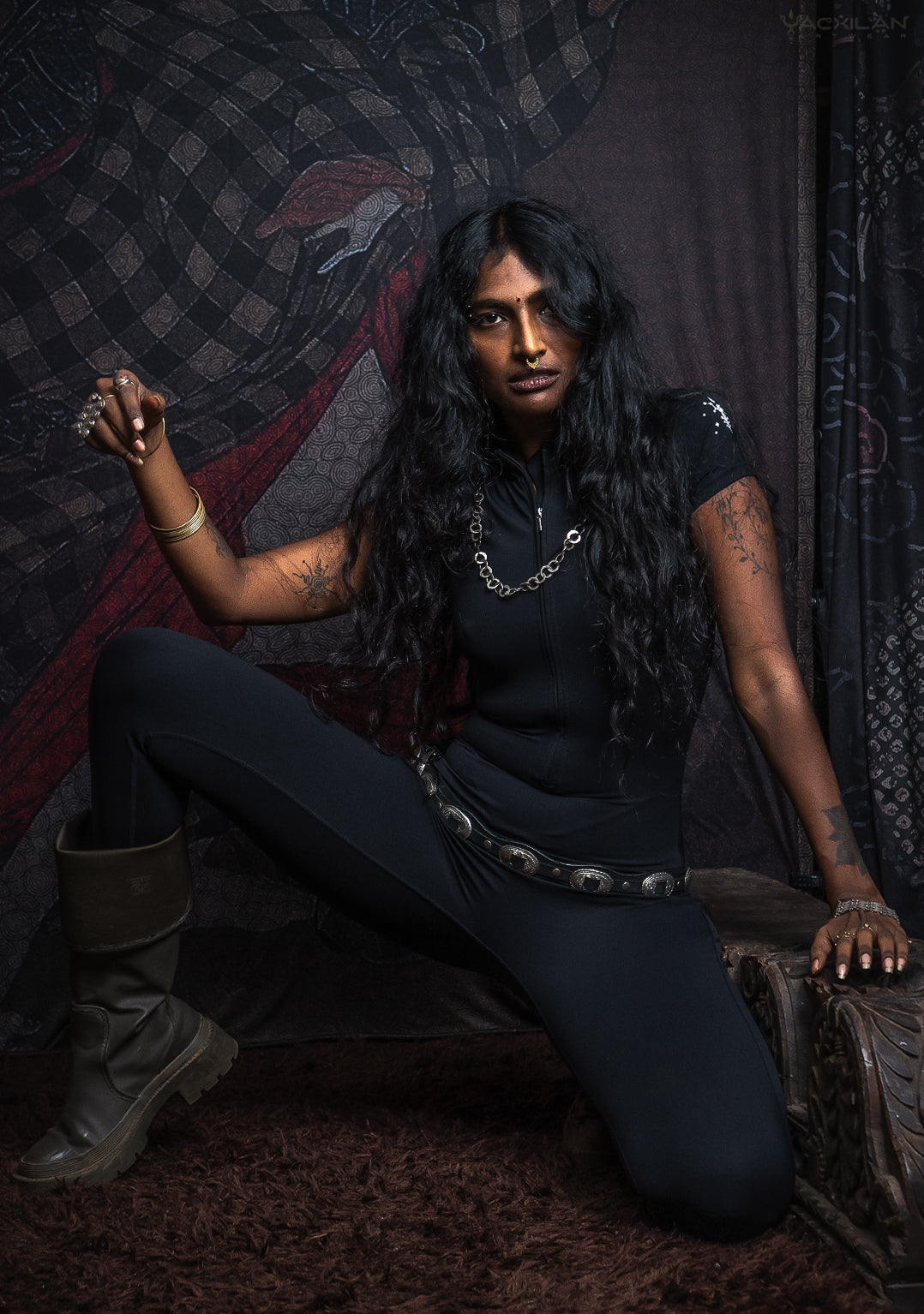 Bodysuit Long / Poliamide - BLACK YACXILAN