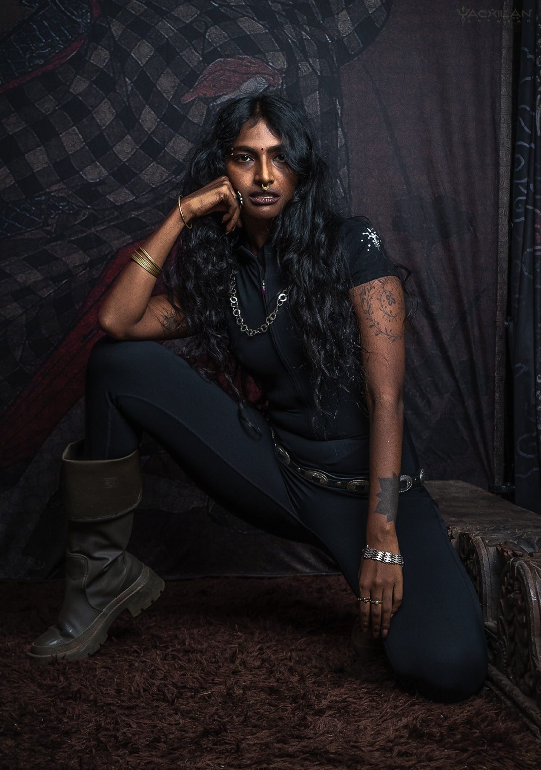 Bodysuit Long / Poliamide - BLACK YACXILAN