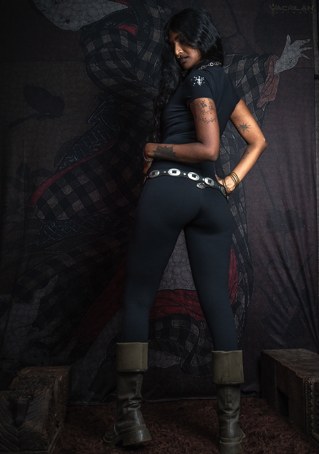 Bodysuit Long / Poliamide - BLACK YACXILAN