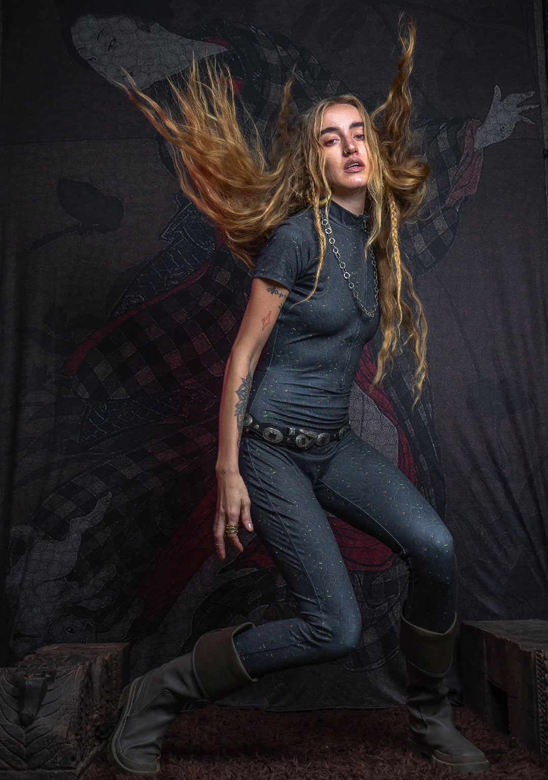 Bodysuit Long / Recycled Soft Poliester - REBIRTH OF IKARO Forest