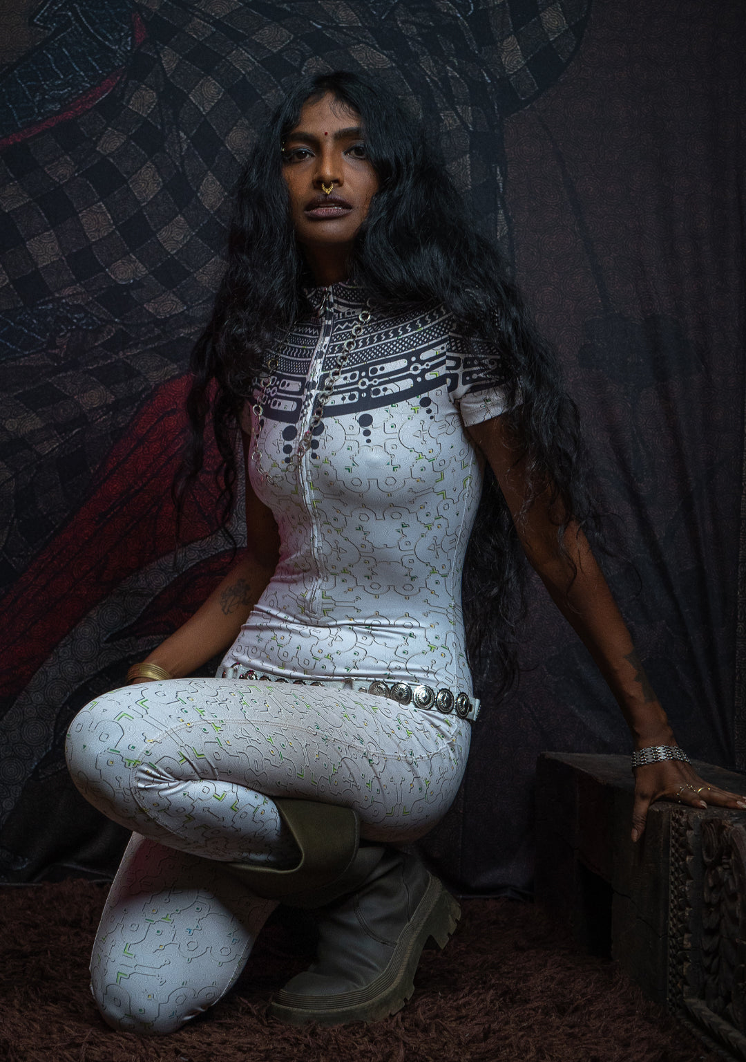 Bodysuit Long / Recycled Soft Poliester - TRIBALSEA IKARO Cream