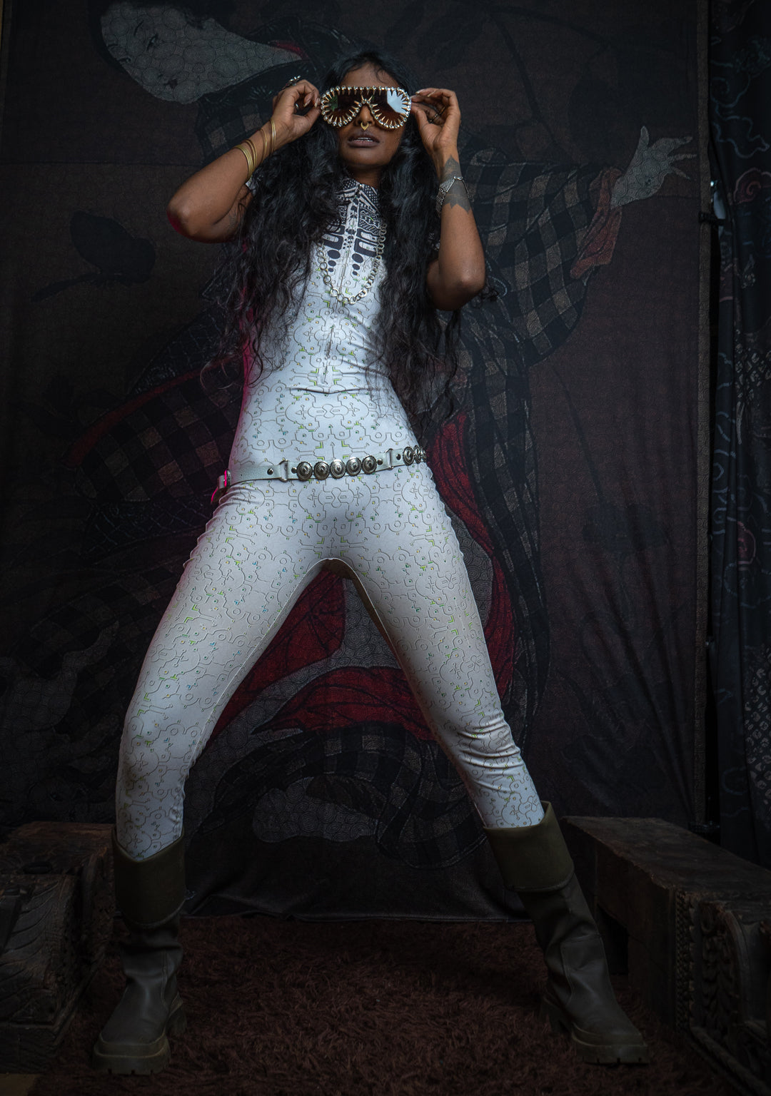 Bodysuit Long / Recycled Soft Poliester - TRIBALSEA IKARO Cream