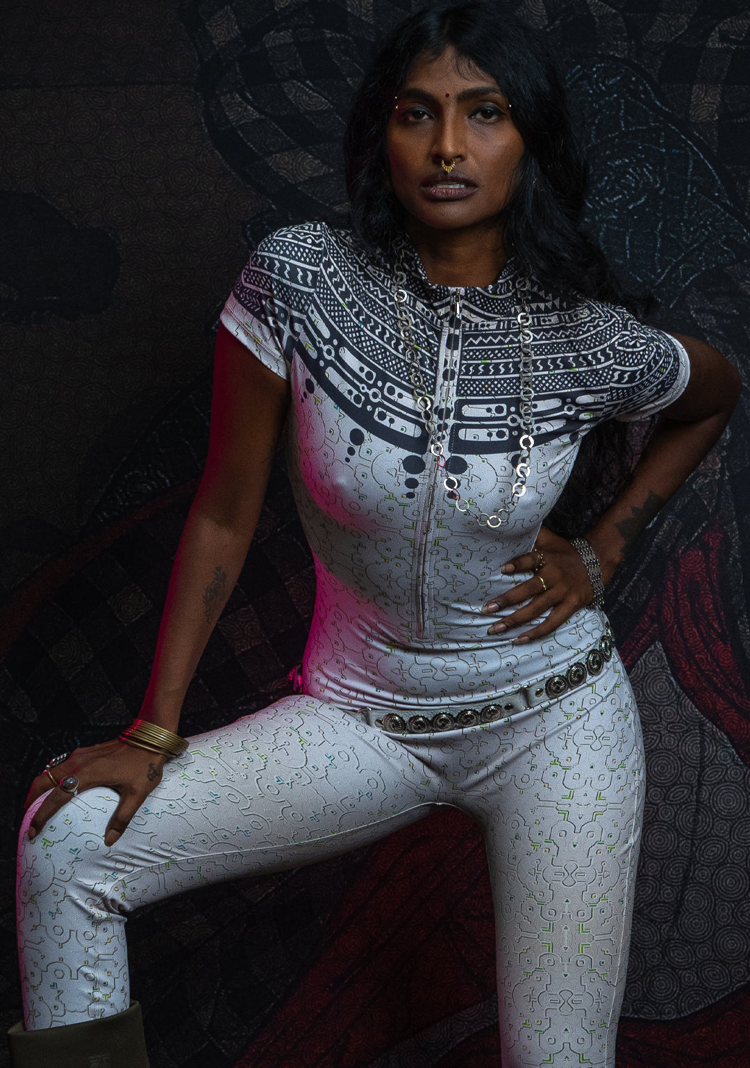 Bodysuit Long / Recycled Soft Poliester - TRIBALSEA IKARO Cream