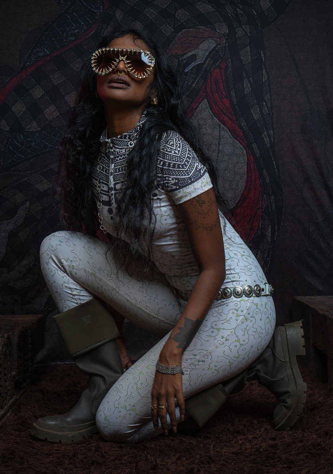 Bodysuit Long / Recycled Soft Poliester - TRIBALSEA IKARO Cream