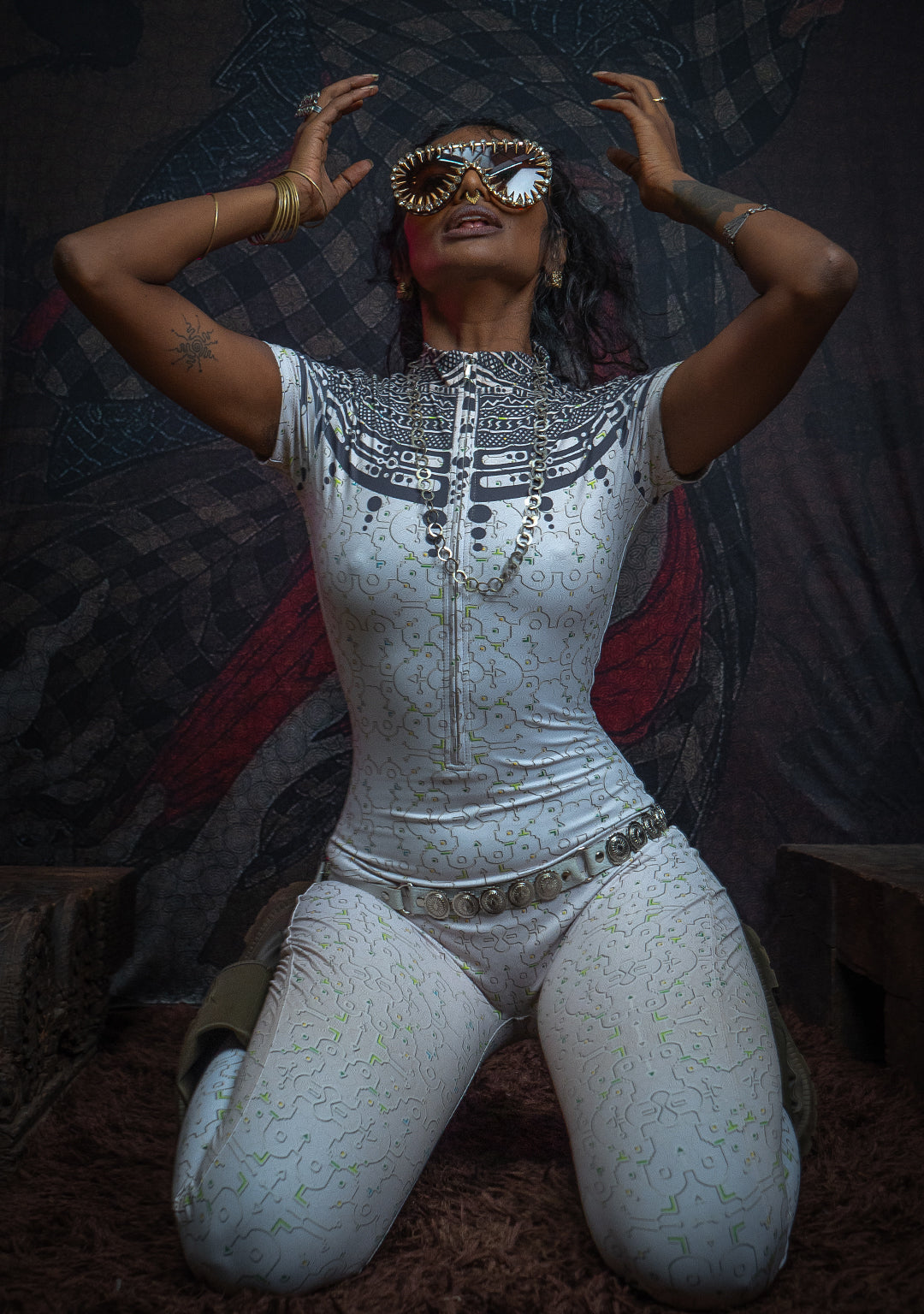 Bodysuit Long / Recycled Soft Poliester - TRIBALSEA IKARO Cream