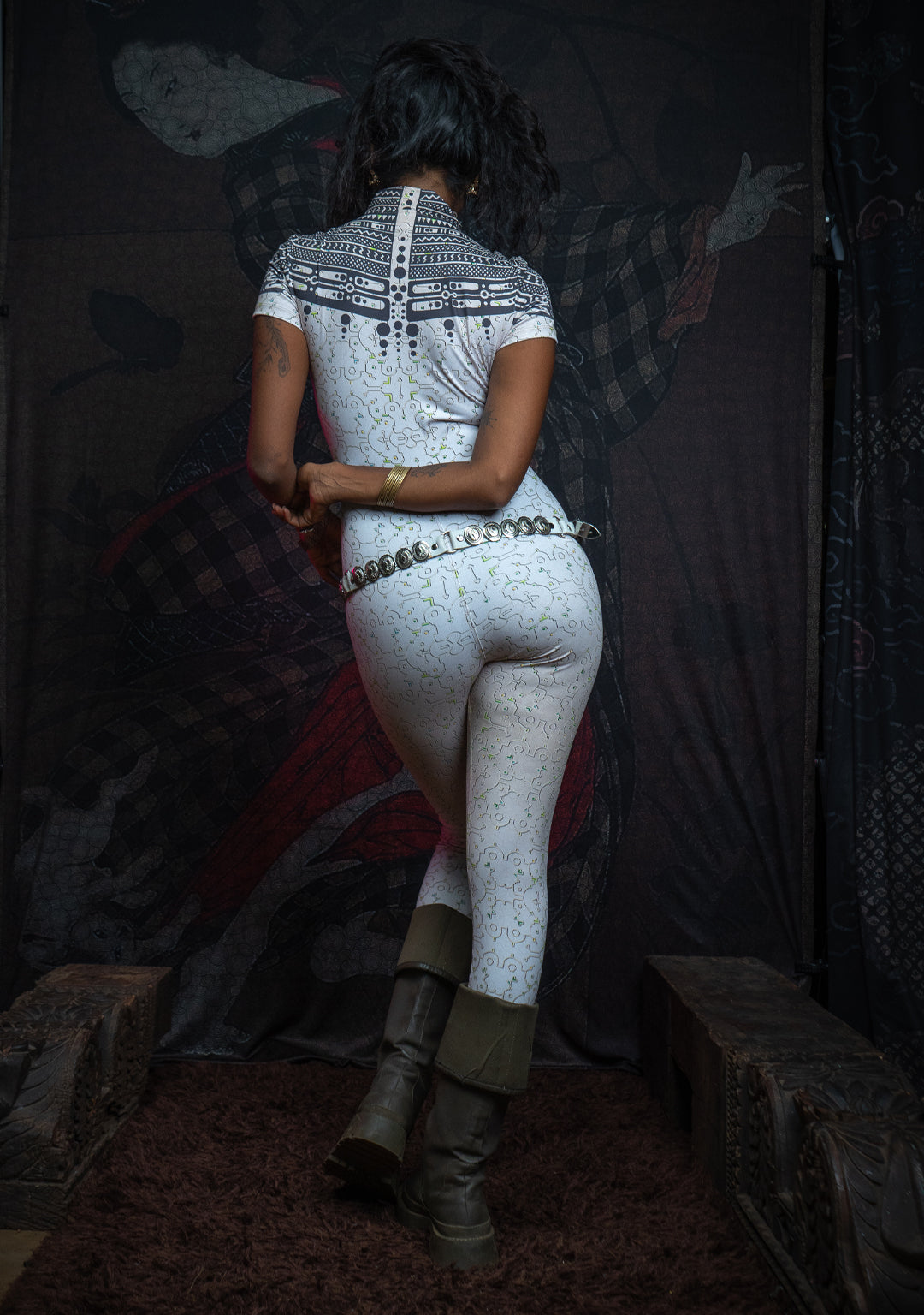 Bodysuit Long / Recycled Soft Poliester - TRIBALSEA IKARO Cream