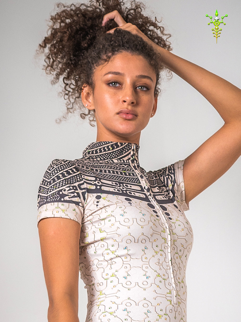 Bodysuit Short / Recycled Soft Poliester - TRIBALSEA IKARO Cream