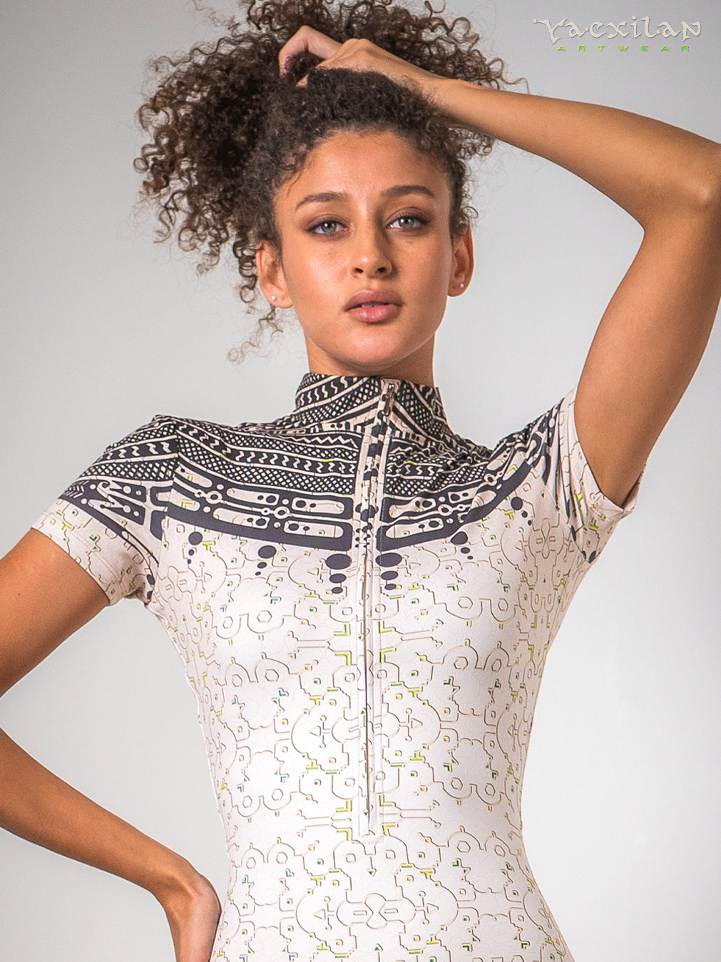 Bodysuit Short / Recycled Soft Poliester - TRIBALSEA IKARO Cream