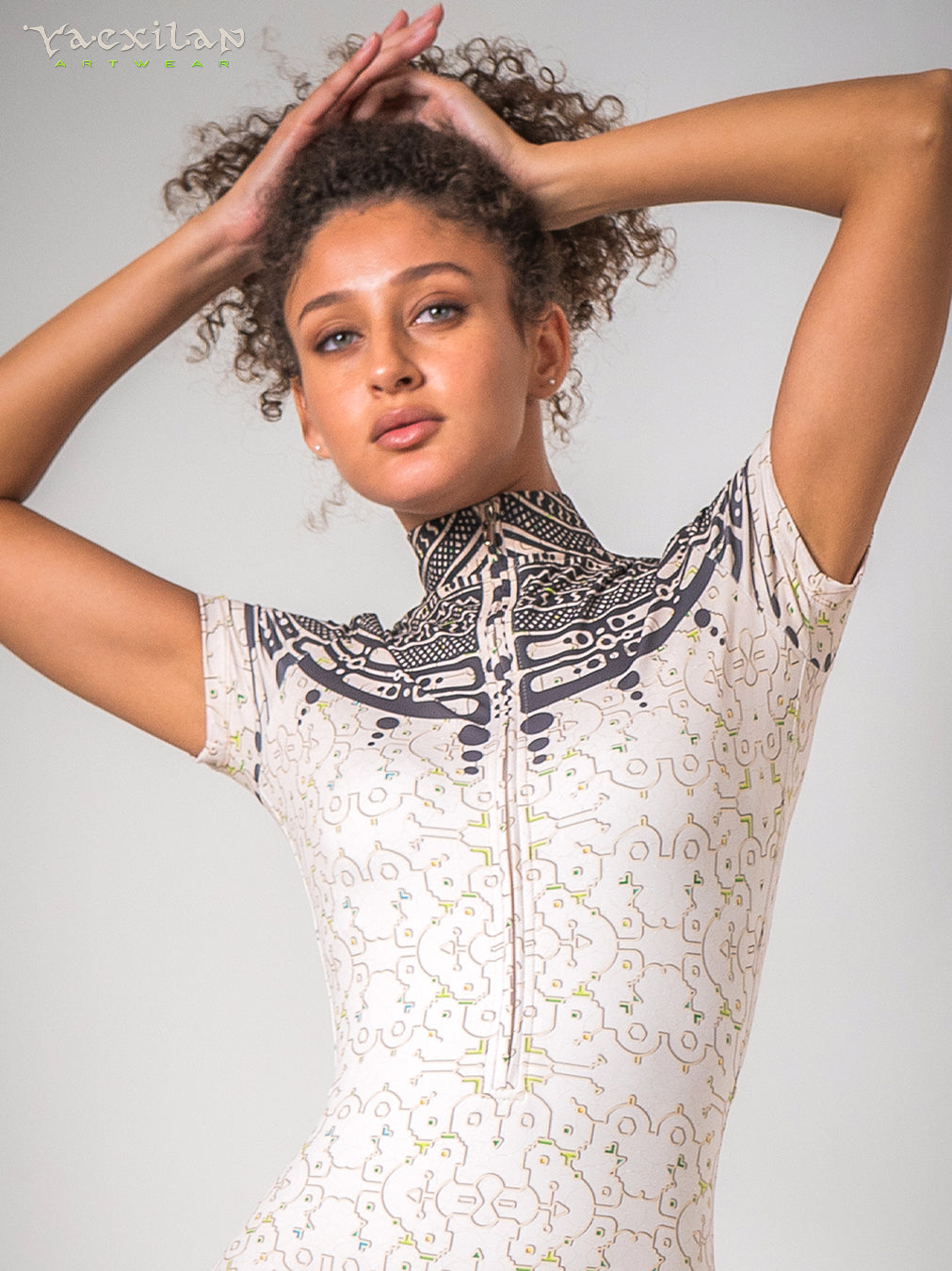 Bodysuit Short / Recycled Soft Poliester - TRIBALSEA IKARO Cream