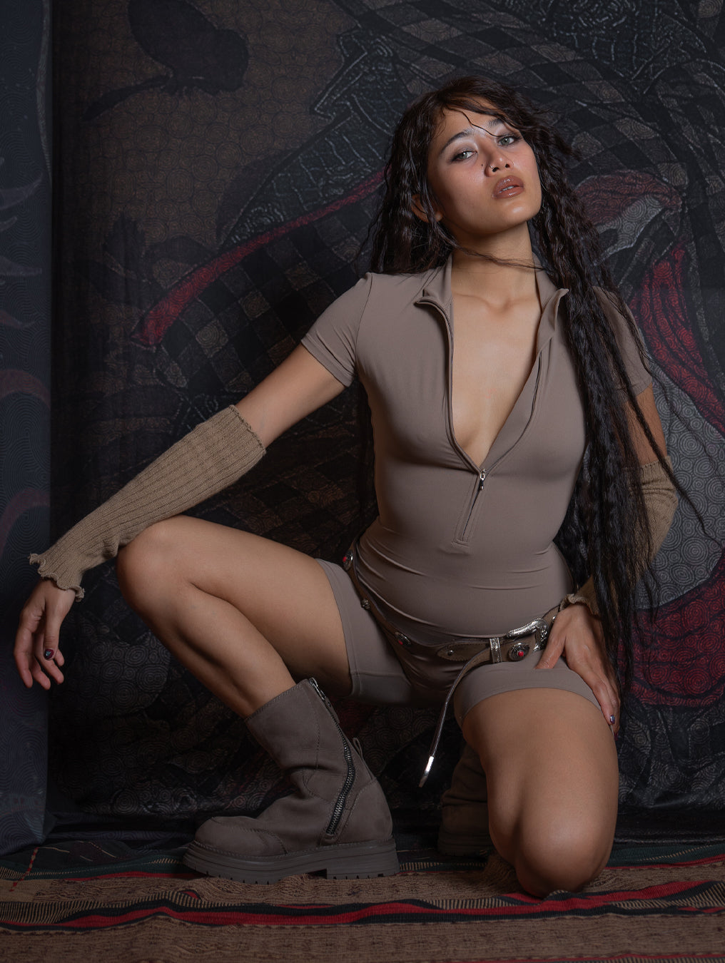 Bodysuit Short / Poliamide - LATTE