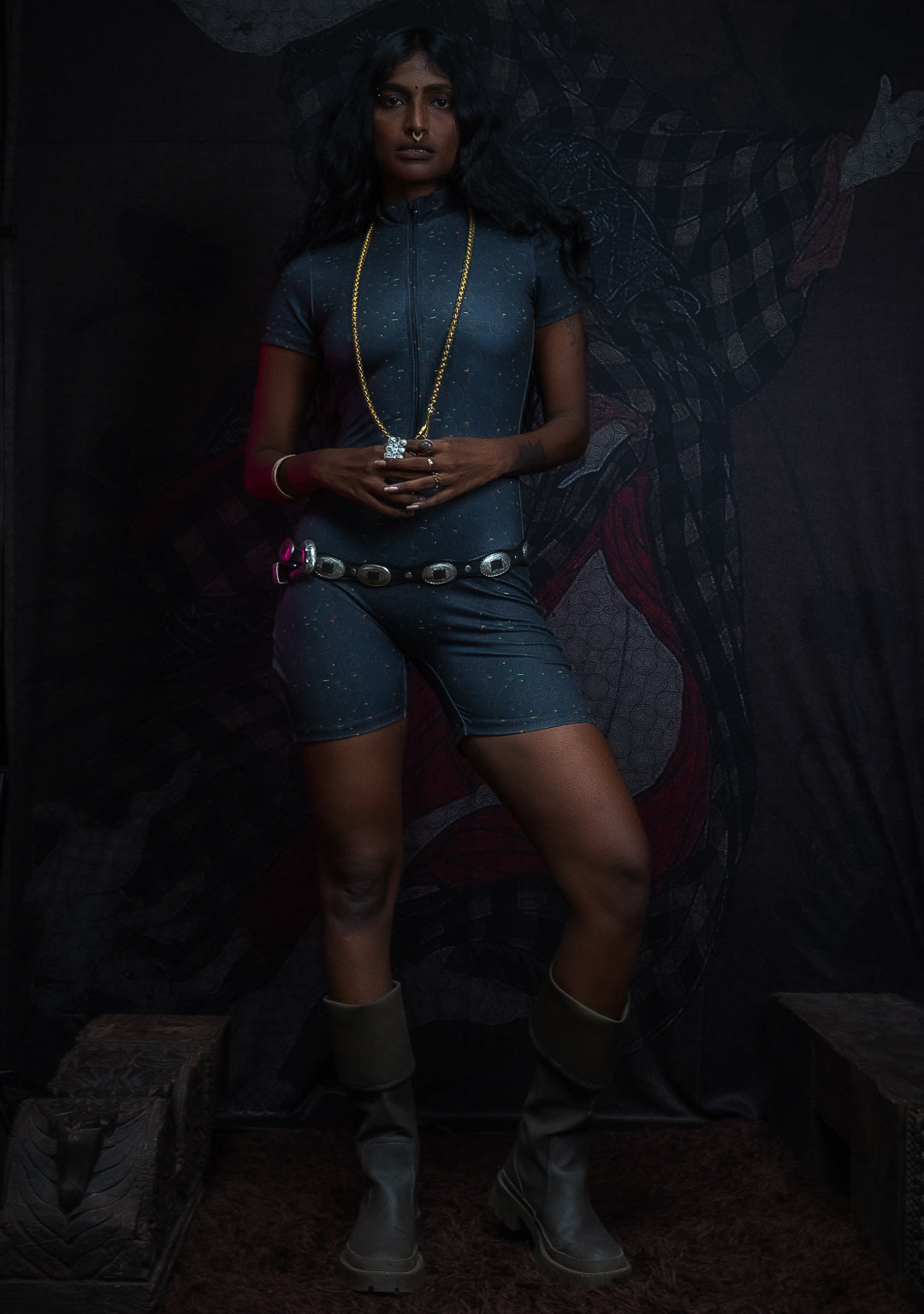 Bodysuit Short / Recycled Soft Poliester - REBIRTH OF IKARO Forest