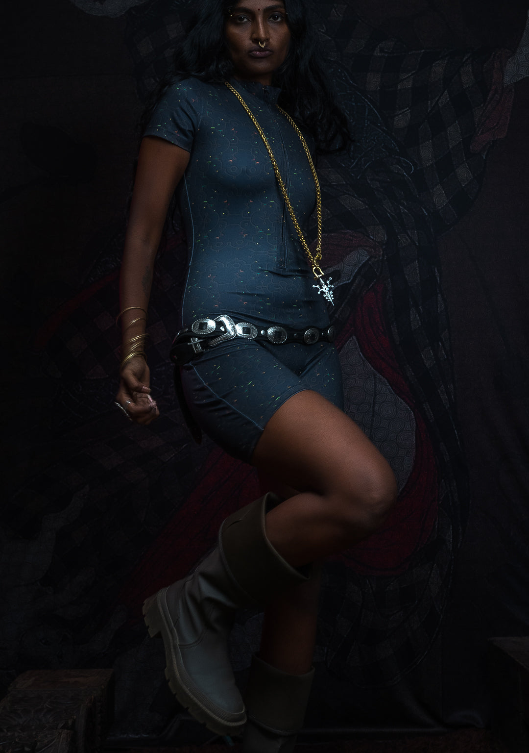 Bodysuit Short / Recycled Soft Poliester - REBIRTH OF IKARO Forest