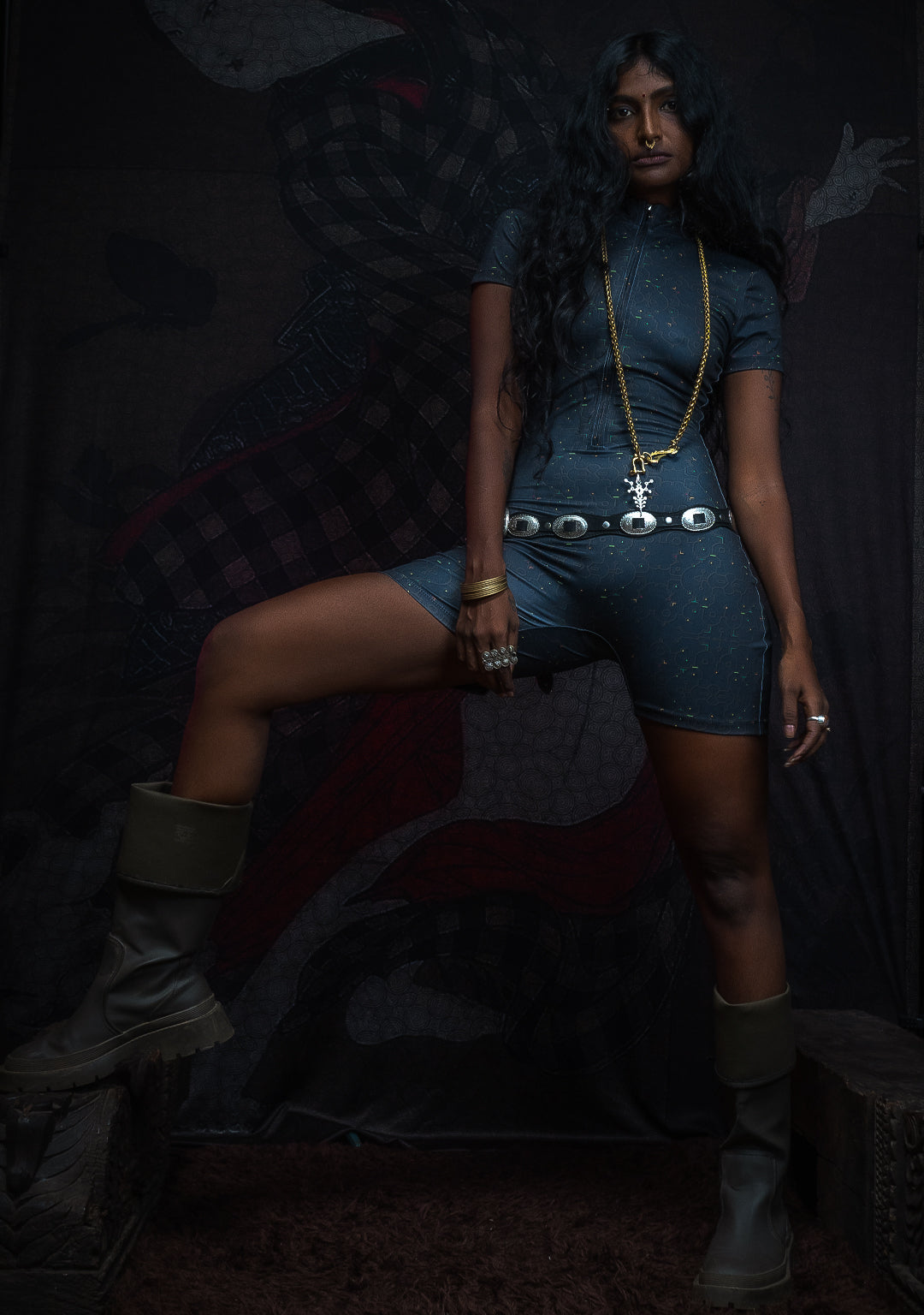 Bodysuit Short / Recycled Soft Poliester - REBIRTH OF IKARO Forest