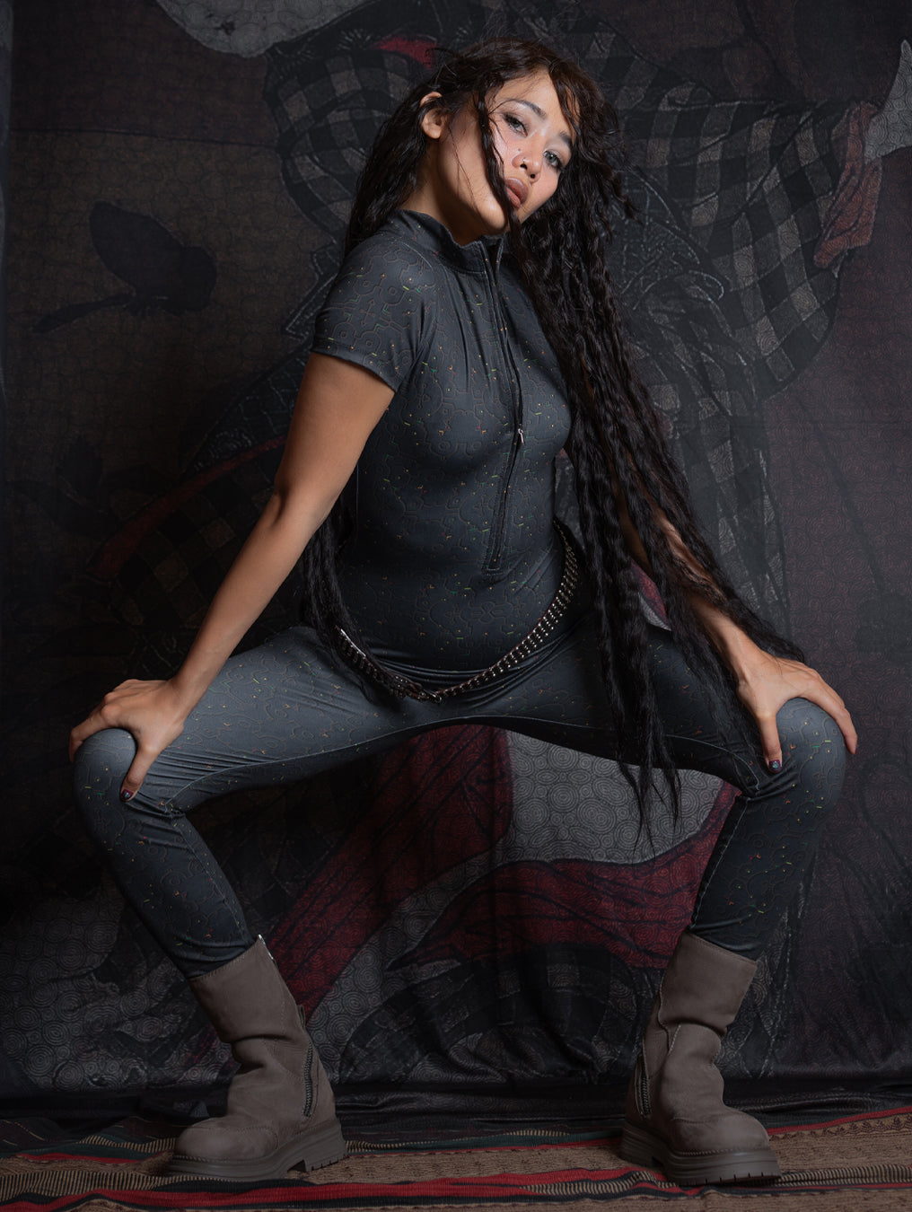 Bodysuit Long / Recycled Soft Poliester - REBIRTH OF IKARO Forest
