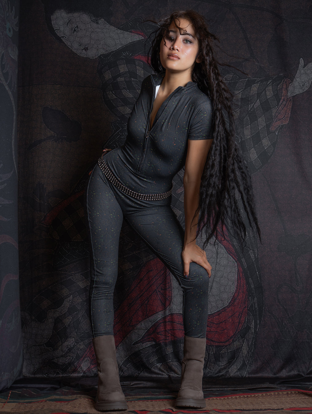 Bodysuit Long / Recycled Soft Poliester - REBIRTH OF IKARO Forest