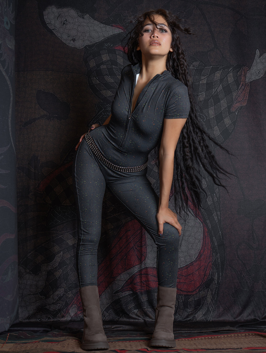 Bodysuit Long / Recycled Soft Poliester - REBIRTH OF IKARO Forest