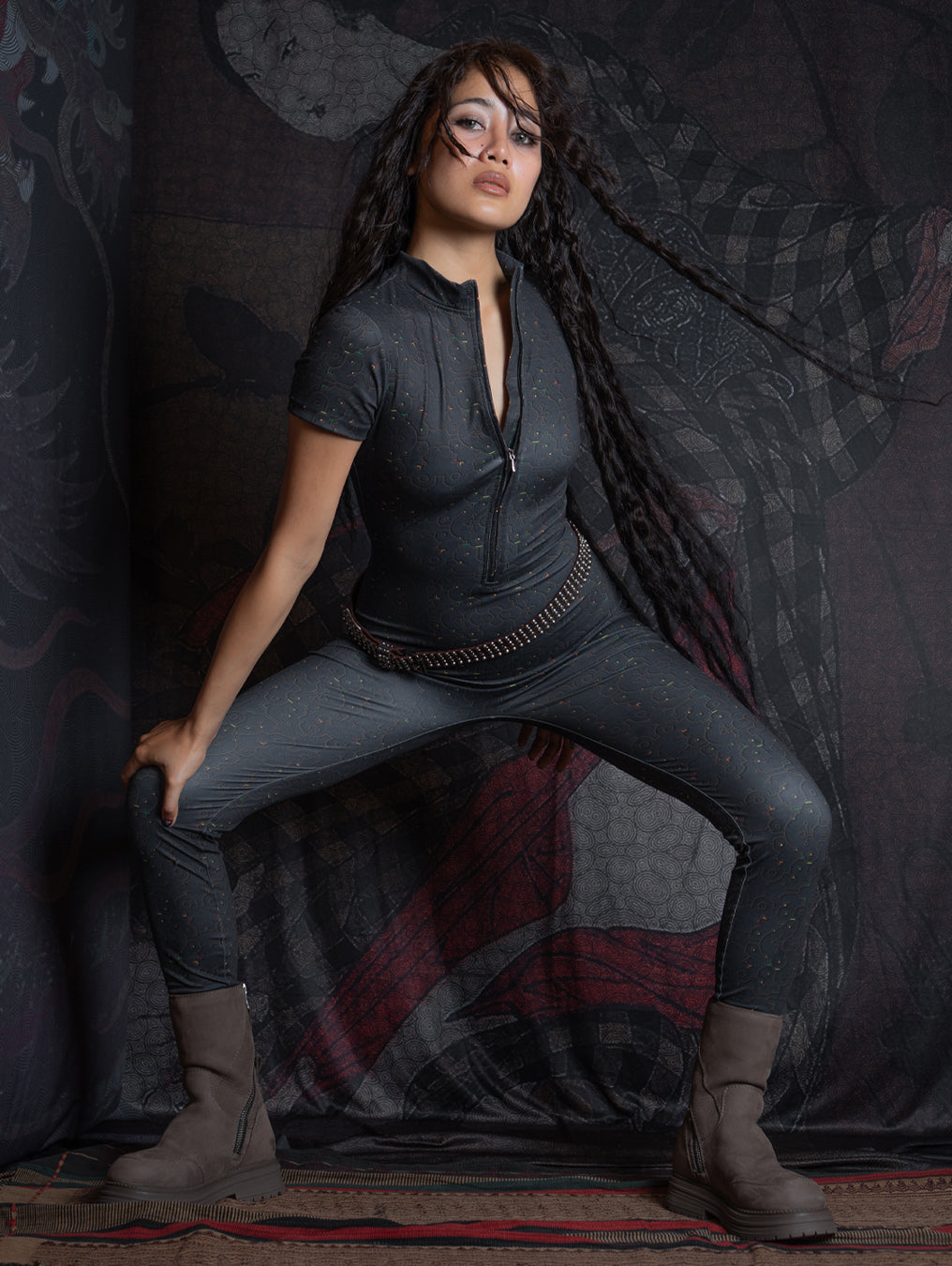 Bodysuit Long / Recycled Soft Poliester - REBIRTH OF IKARO Forest