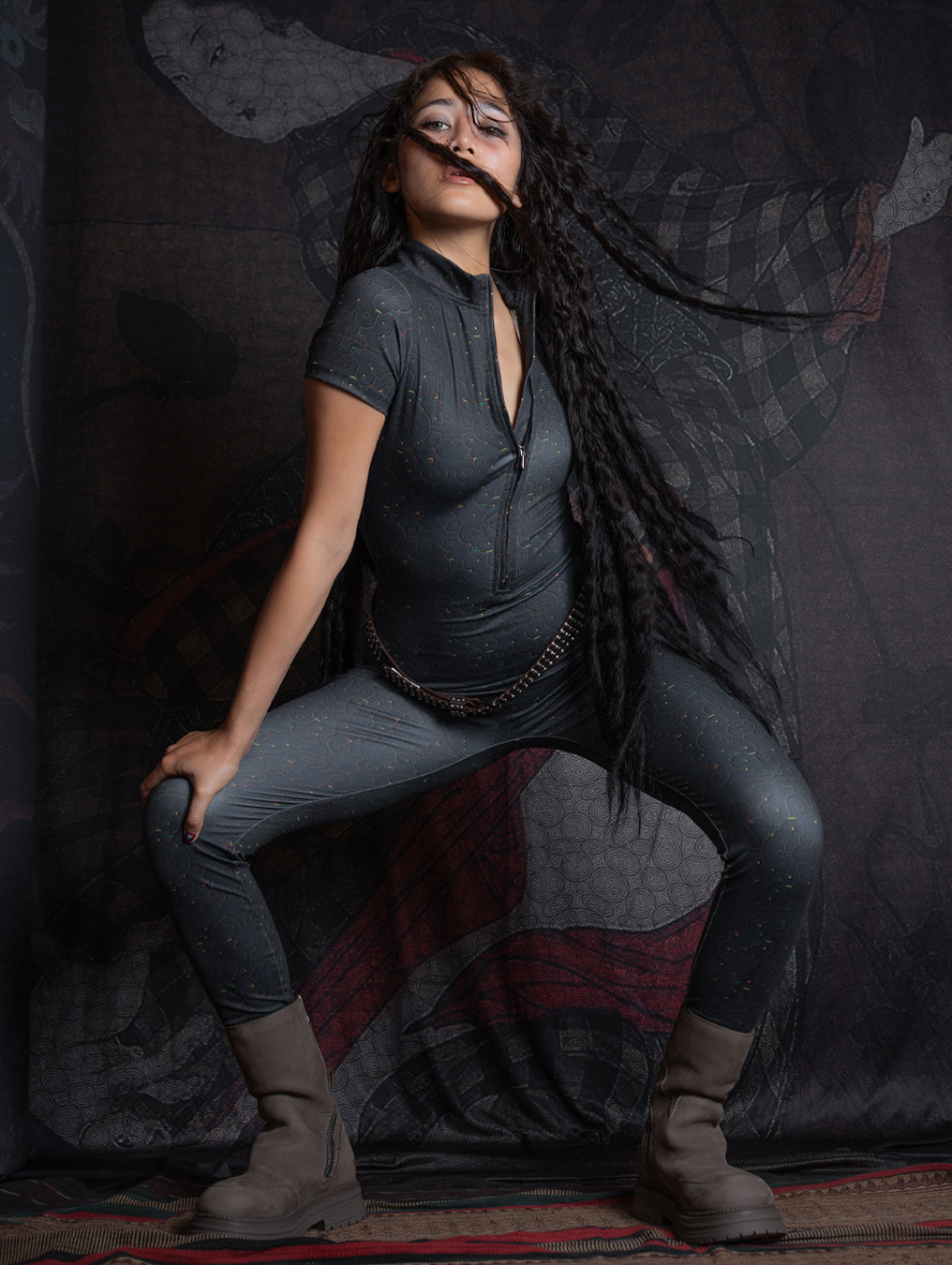 Bodysuit Long / Recycled Soft Poliester - REBIRTH OF IKARO Forest