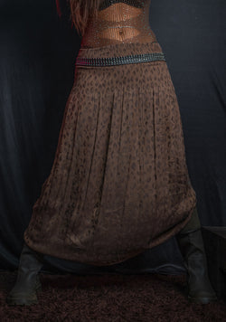 Long Skirt / Japanese Boho - LEOPARD