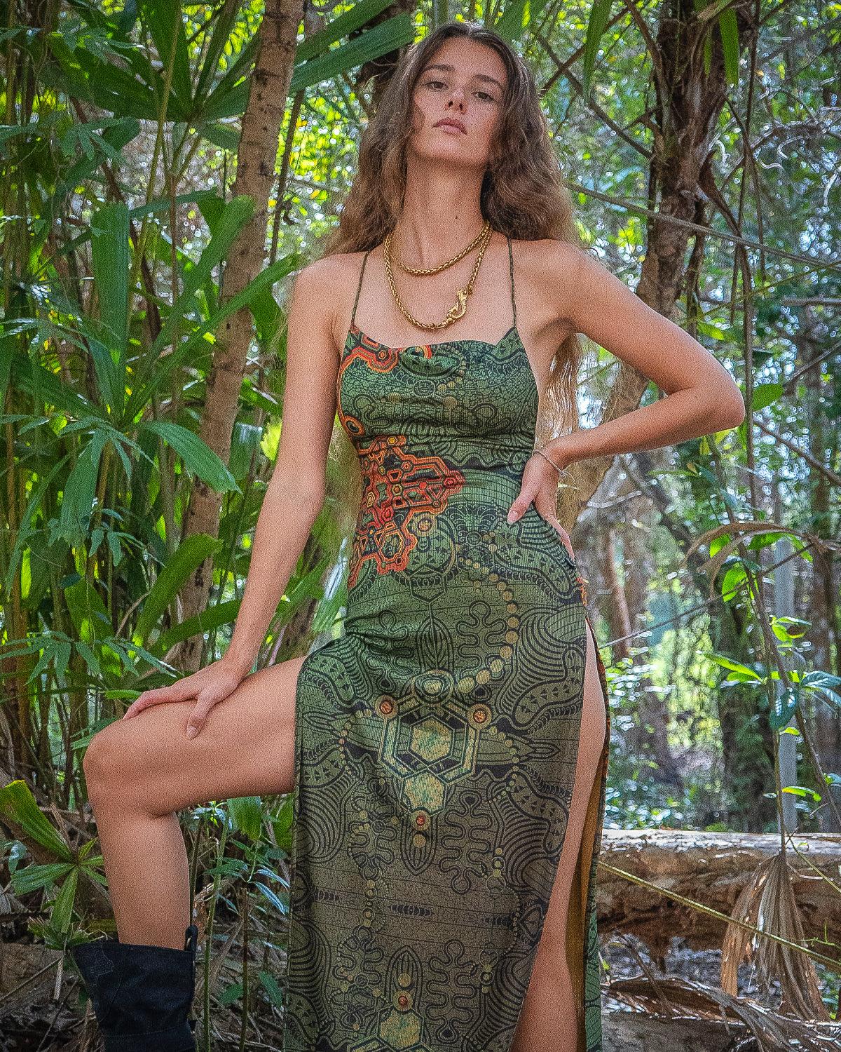 Long Dress Bomb / Flat Rib - ATLANTIS Yacxilan Artwear