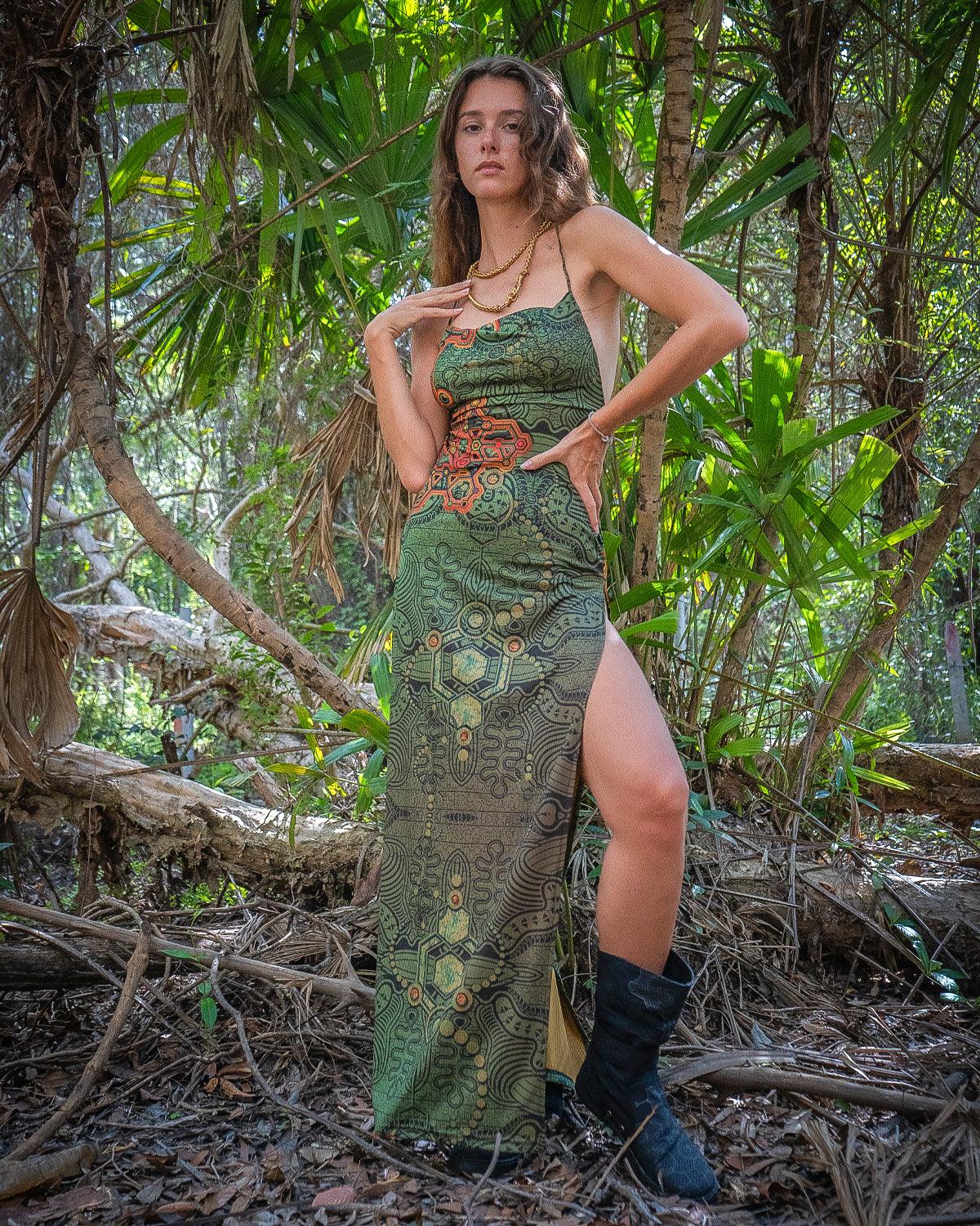 Long Dress Bomb / Flat Rib - ATLANTIS Yacxilan Artwear