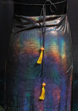 Long Bomb Dress / Holographic Licra - Silver PSYCHEDELIKA GALACTIKA