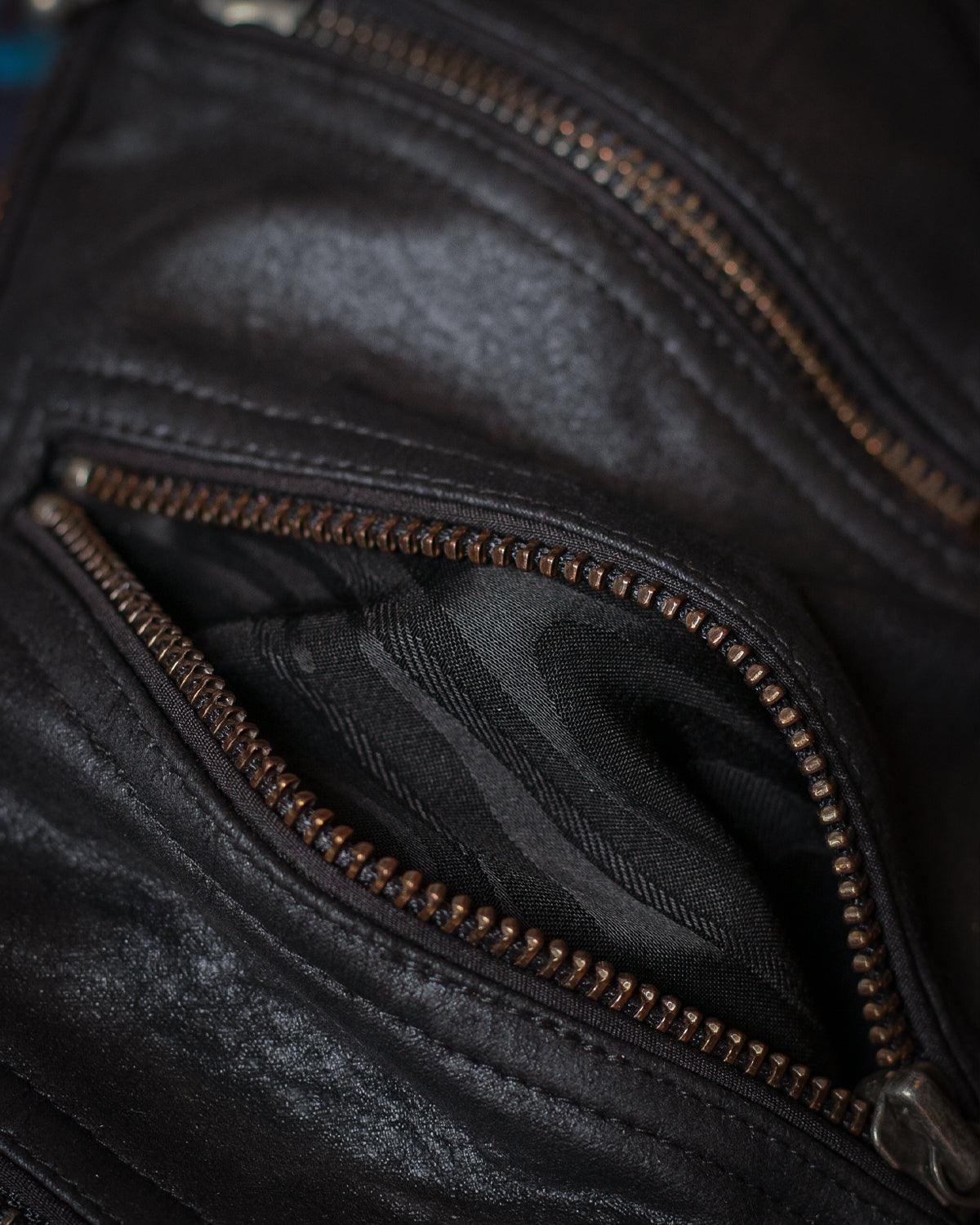 Botta Bag / Fake Leather Rider -BLACK Hook - Yacxilan Artwear