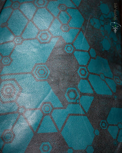 Botta Bag / Fake Leather All Over Print - Teal SHAMANKA - Yacxilan Artwear