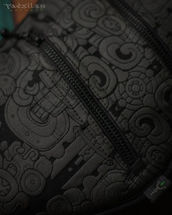 Botta Bag / Cotton Printed Buckle - Black MAYAN CODEX
