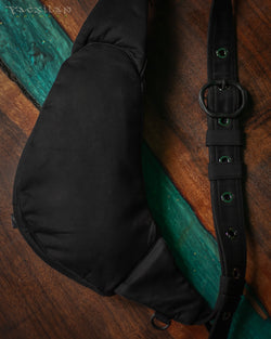 Botta Bag / Cotton Printed Buckle - Black MAYAN CODEX