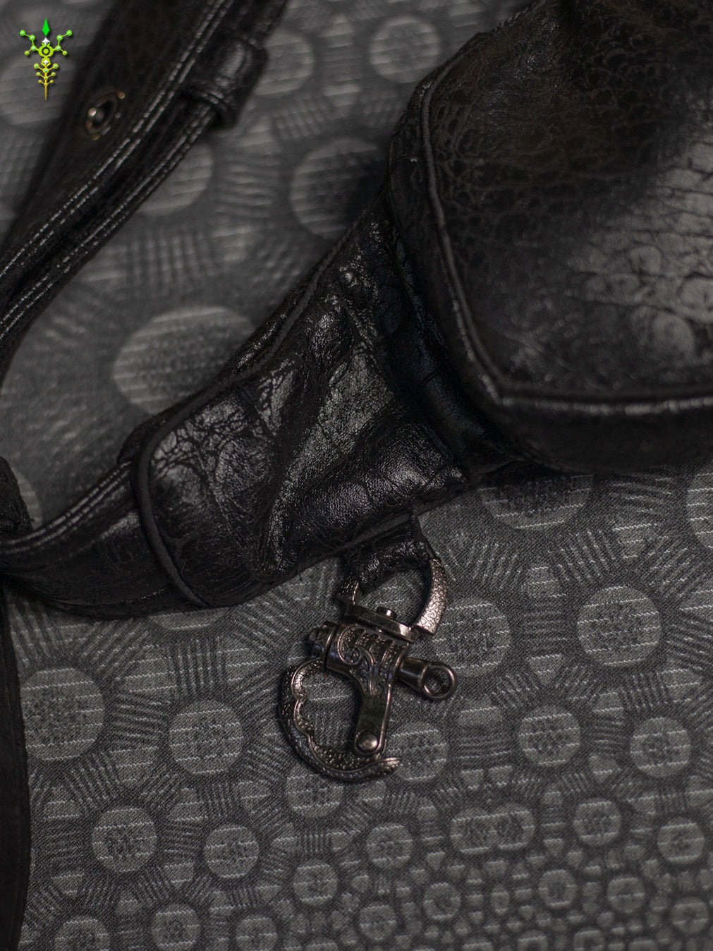 Botta Bag Mini / Fake Leather Hook Buckle - BLAK CROCODILE