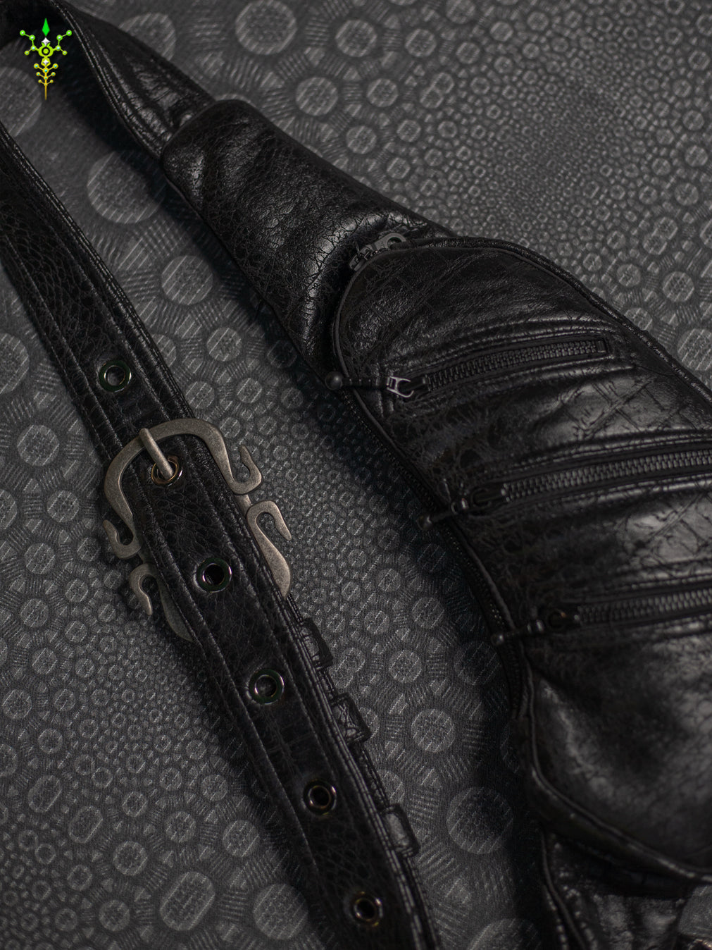 Botta Bag Mini / Fake Leather Hook Buckle - BLAK CROCODILE