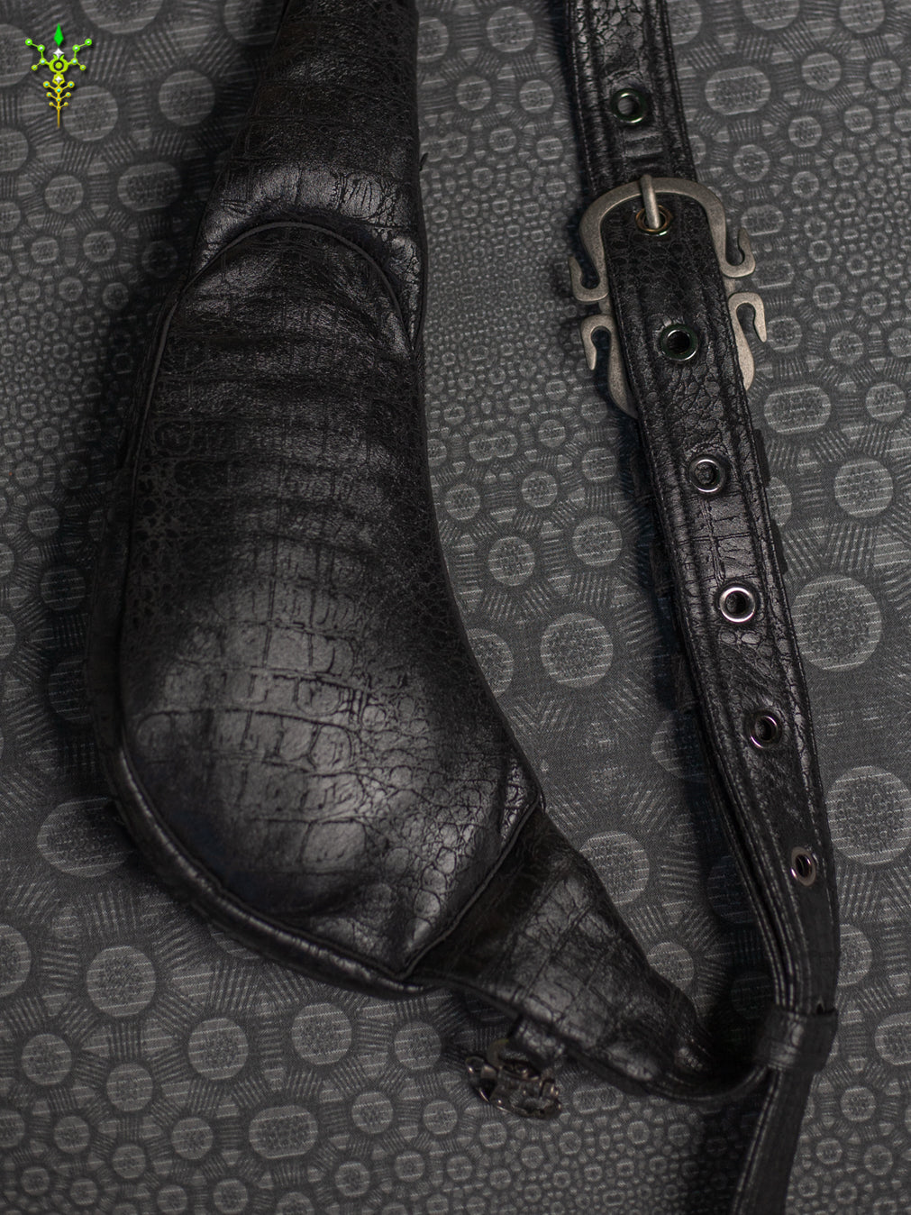 Botta Bag Mini / Fake Leather Hook Buckle - BLAK CROCODILE
