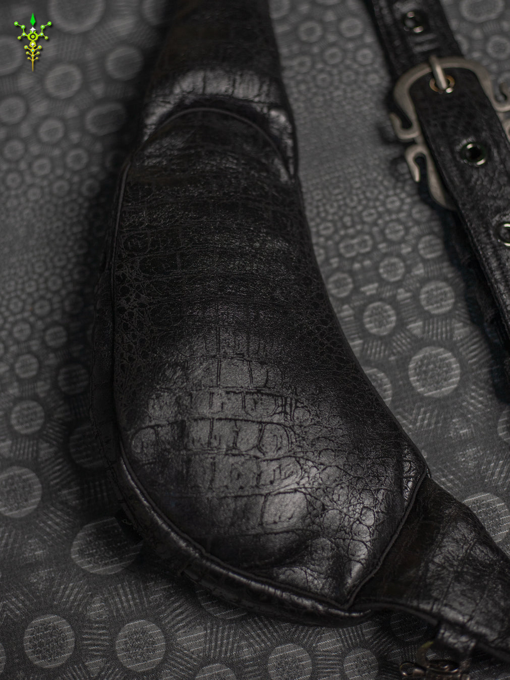 Botta Bag Mini / Fake Leather Hook Buckle - BLAK CROCODILE