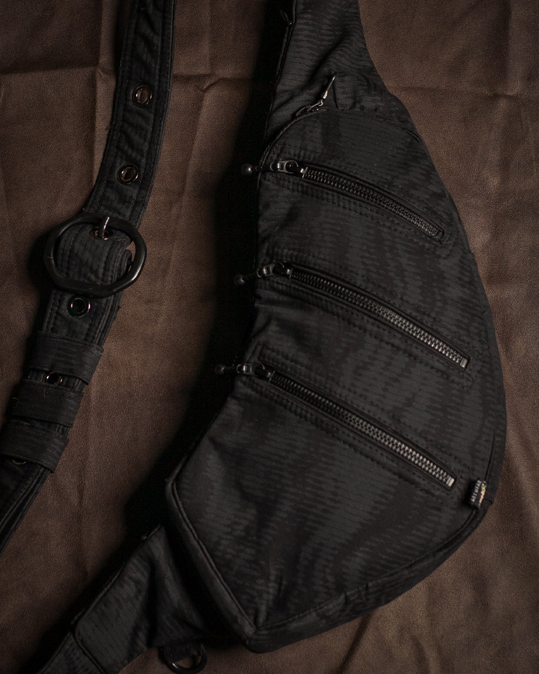 Botta Bag / Cotton Printed Buckle - Black DESERTIKA