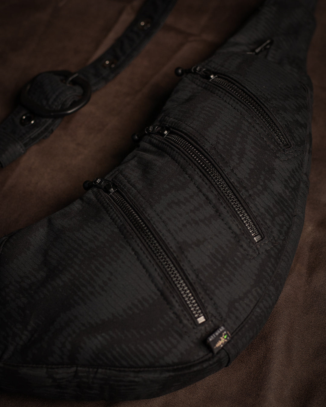 Botta Bag / Cotton Printed Buckle - Black DESERTIKA
