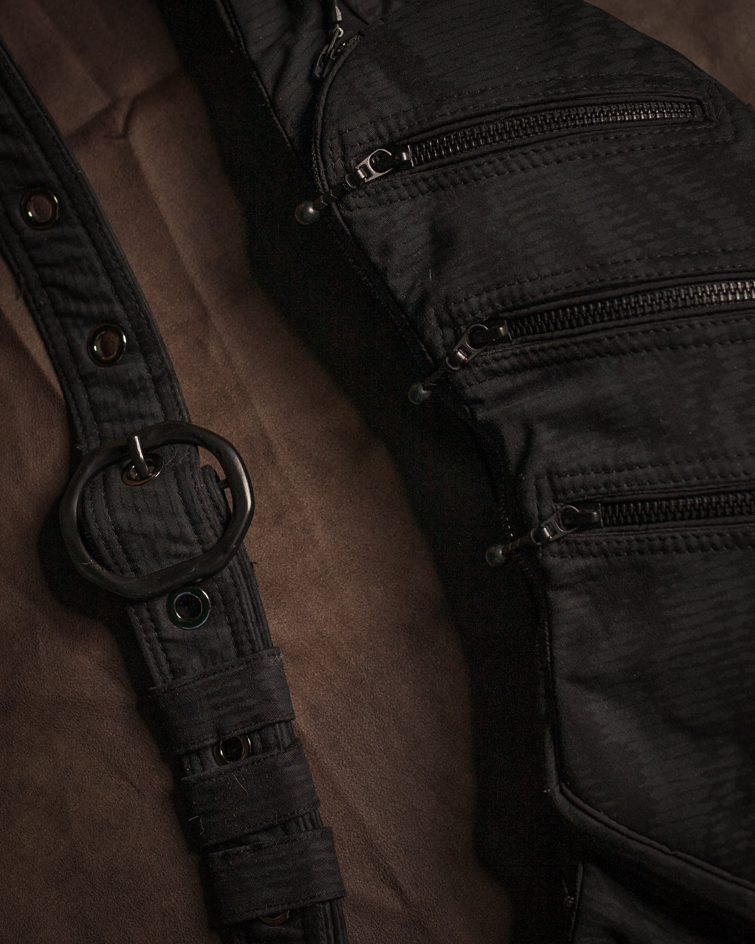 Botta Bag / Cotton Printed Buckle - Black DESERTIKA