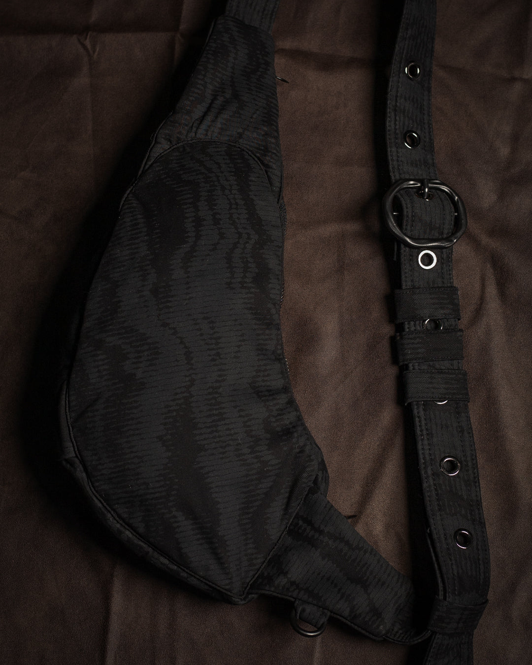 Botta Bag / Cotton Printed Buckle - Black DESERTIKA