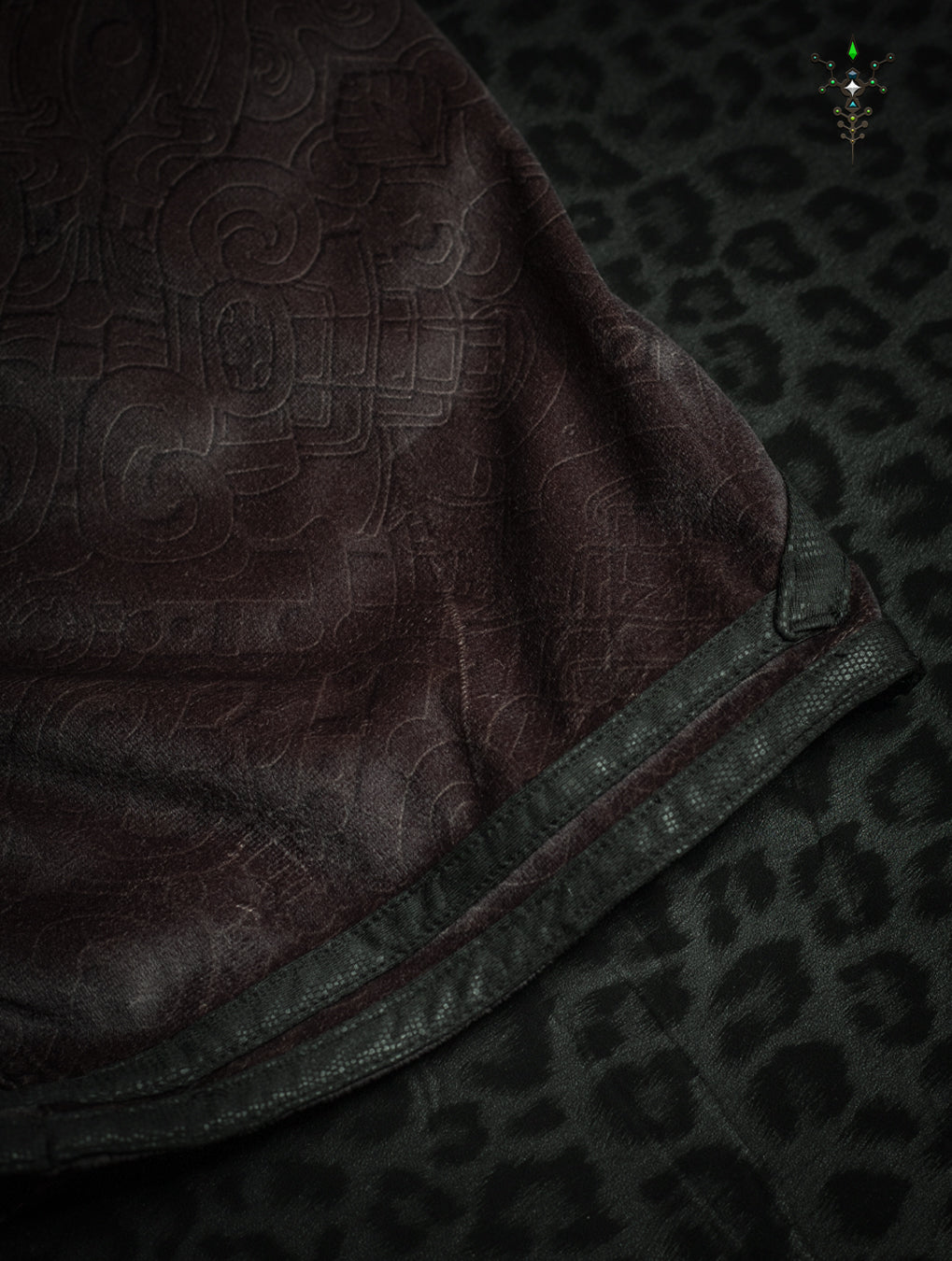 Boxing Shorts Black Mountains / Velvet Fawn - MAYAN CODEX