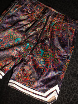 Boxing Short White Mountains Men / Velvet Fawn - ASTROCORAL