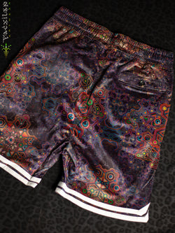 Boxing Short White Mountains Men / Velvet Fawn - ASTROCORAL
