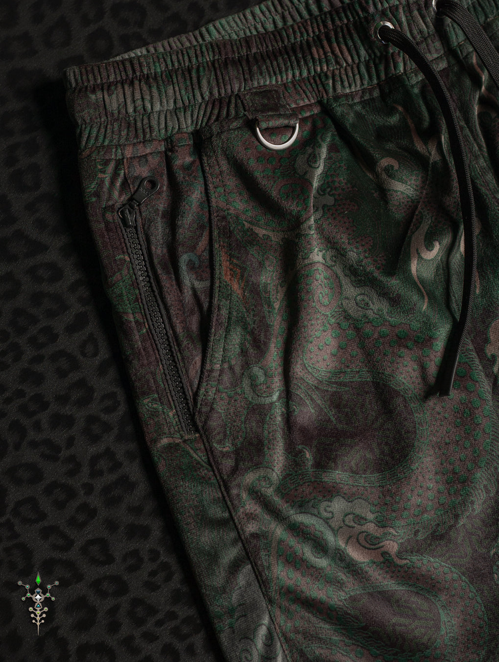 Boxing Short Black Mountains / Velvet Fawn - MOSS DRAGONS